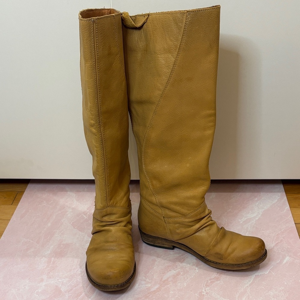 MTNG Camel Knee High Boots - Picture 2 of 10